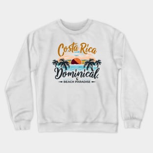 Pura Vida Surf: Retro Dominical Beach 🏄🏼 Crewneck Sweatshirt